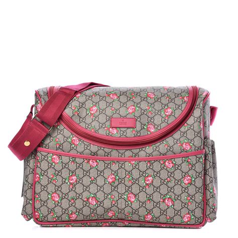 gucci diaper bag rose|authentic gucci diaper bag tote.